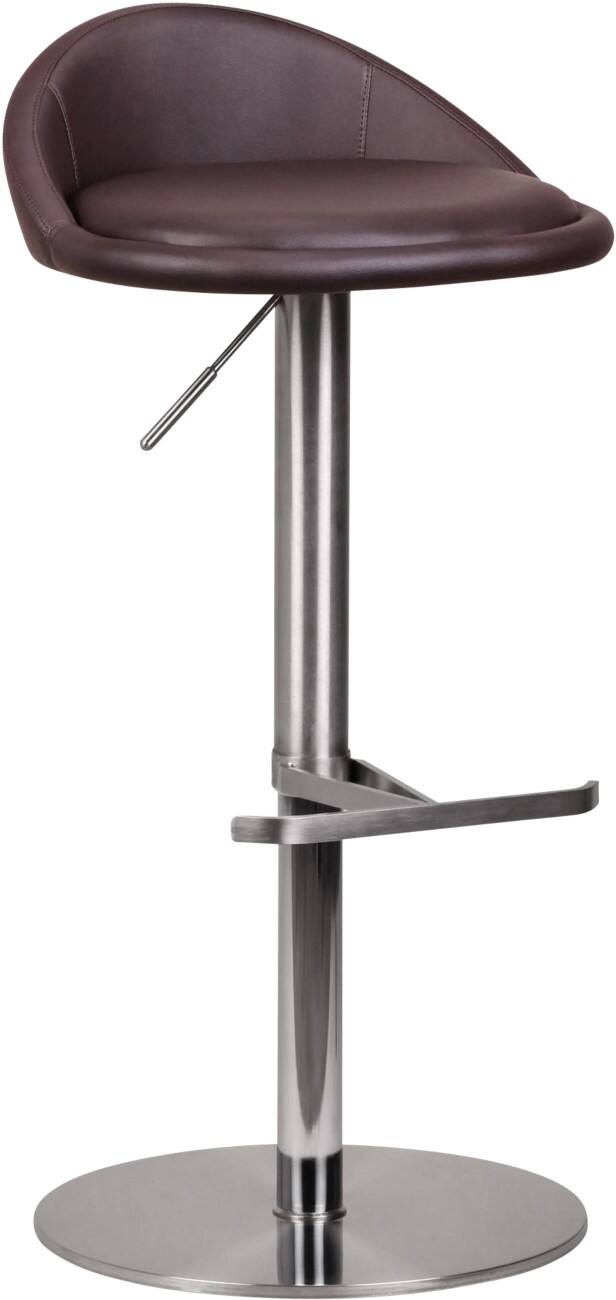 WOHNLING Barkruk Kunstleer In hoogte verstelbare zitting Donkerbruin 110 kg 430 x 430 x 790 mm