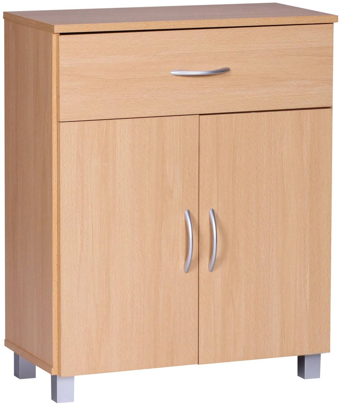 Buffet WOHNLING Aggloméré 2 étagères 600 x 300 x 750 mm Hêtre Brun