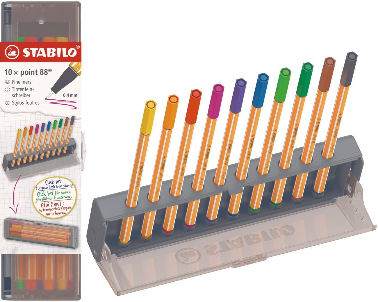 Stylo-feutre STABILO point 88 Aiguille Assortiment 8810-5 10 unités