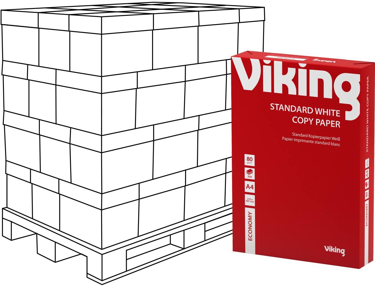 Viking Economy A4 Kopieerpapier 80 g/m² 146 CIE 240 Pakken à 500 Vellen
