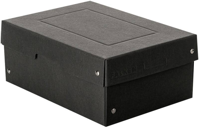 Boîte de rangement Falken Carton Pure Noir 100mm x 100mm x 180mm