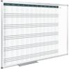 Magnetisch whiteboard Maandplanning Hoekbevestiging 90 (b) x 60 (h) cm Metaal Wit