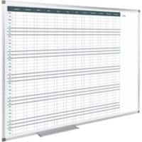 Tableau blanc magnétique Fixation d'angle 90 (l) x 60 (h) cm Métal Blanc