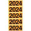 Bene zelfklevende jaartal rugetiketten 2024 Oranje 48 x 19 mm Pak van 100