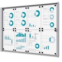 Showdown Vitrine Magnetisch 93,1 (B) x 65,5 (H) cm Zilver 8 x A4