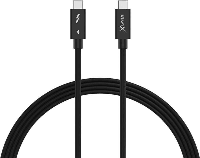 XLayer Colour Line USB-C-kabel USB-C Male naar USB-C USB-C male Zwart 1 m