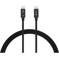 XLayer Colour Line USB-C-kabel USB-C Male naar USB-C USB-C male Zwart 1 m