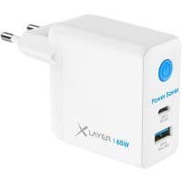 XLayer Oplader 65W 1 x USB-C 65W 1 x USB-A 60W Wit