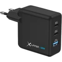 Chargeur XLayer 65 W 2 USB-C 65 W, 1 USB-A 60 W Noir