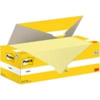 Post-it Zelfklevende memoblaadjes Kanariegeel 76 x 76 mm 24 Blokken à 100 Vellen Value Pack 18 + 6 Gratis