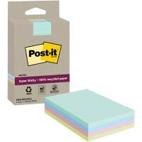 Post-it Super Sticky Notes Kleurenassortiment 102 x 152 mm 4 Blokken à 45 Vellen