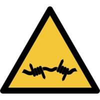 Djois Veiligheidsbord Waarschuwing: prikkeldraad Klevend, schroeven PP (Polypropeen) 15 (B) x 0,14 (H) cm
