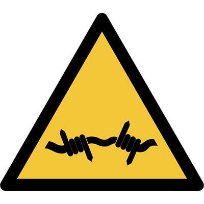 Djois Veiligheidsbord Waarschuwing: prikkeldraad Klevend, schroeven PP (Polypropeen) 20 (B) x 0,14 (H) cm
