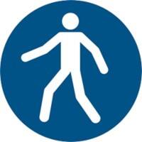Djois Veiligheidsbord Verplichte doorgang voetgangers Klevend, schroeven PP (Polypropeen) 20 (B) x 0,14 (H) cm