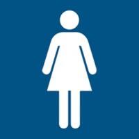 Djois Veiligheidsbord Toilet dames Klevend, schroeven PP (Polypropeen) 15 (B) x 0,14 (H) cm