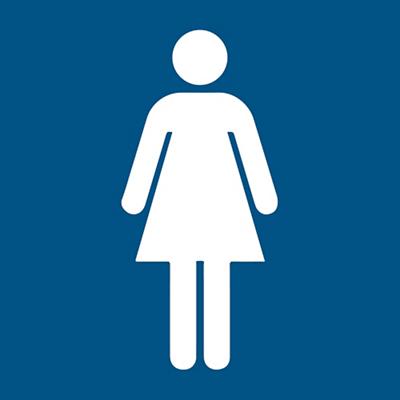 Djois Veiligheidsbord Toilet dames Klevend, schroeven PP (Polypropeen) 20 (B) x 0,14 (H) cm