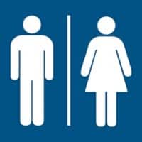 Djois Veiligheidsbord Toilet heren en dames Klevend, schroeven PP (Polypropeen) 10 (B) x 0,14 (H) cm