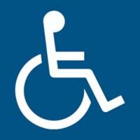 Panneau de sécurité Djois Accès aux personnes handicapées et à mobilité réduite Adhésif, à visser PP (Polypropylène) 10 (l) x 0,14 (h) cm
