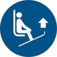 Panneau de sécurité Djois Lever les pointes des skis Adhésif, à visser PP (Polypropylène) 10 (l) x 0,14 (h) cm