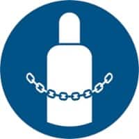 Panneau de sécurité Djois Obligation de sceller les bouteilles de gaz Adhésif, à visser PP (Polypropylène) 20 (l) x 0,14 (h) cm