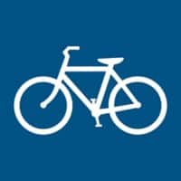 Djois Veiligheidsbord Pictogram Fiets Klevend, schroeven PP (Polypropeen) 20 (B) x 0,14 (H) cm