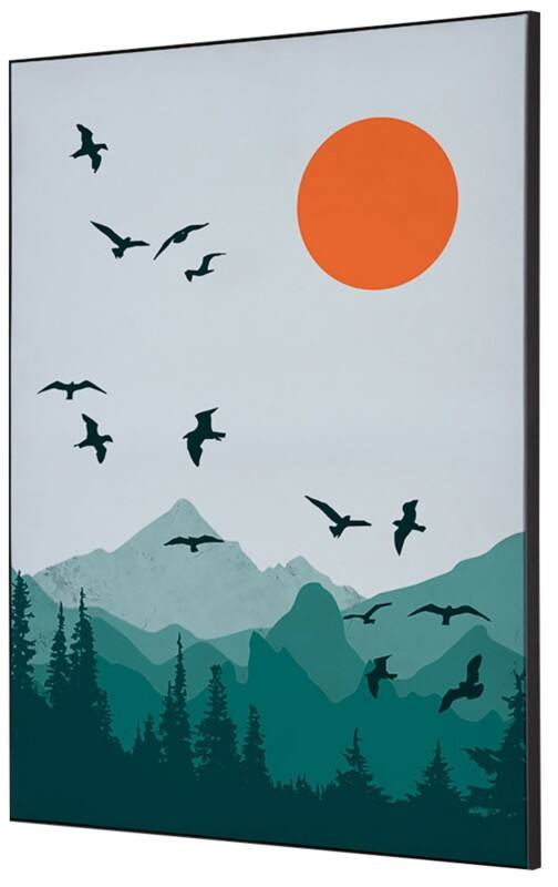 SHOWDOWN Sun and Birds Textielen Wanddecoratie Multikleur Aluminium