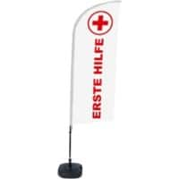 Drapeau publicitaire SHOWDOWN First Aid Droit 330 x 89 cm Simple Aluminium