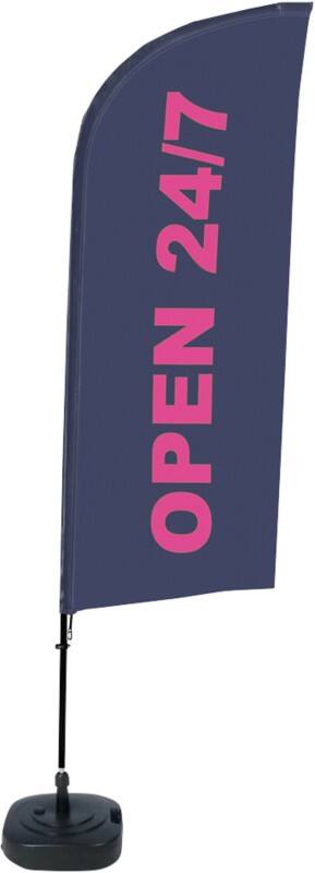 SHOWDOWN Open Windvorm Strandvlag 330 x 89 cm Enkel Aluminium