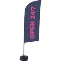 Drapeau publicitaire SHOWDOWN Open Droit 330 x 89 cm Simple Aluminium