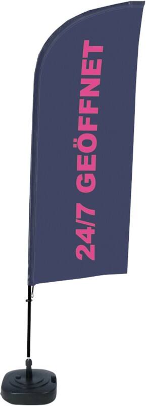 SHOWDOWN Open Windvorm Strandvlag 330 x 89 cm Enkel Aluminium