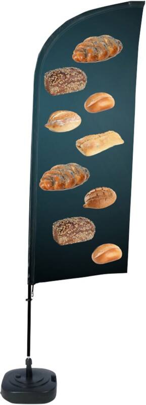 SHOWDOWN Bread Windvorm Strandvlag 330 x 89 cm Enkel Aluminium