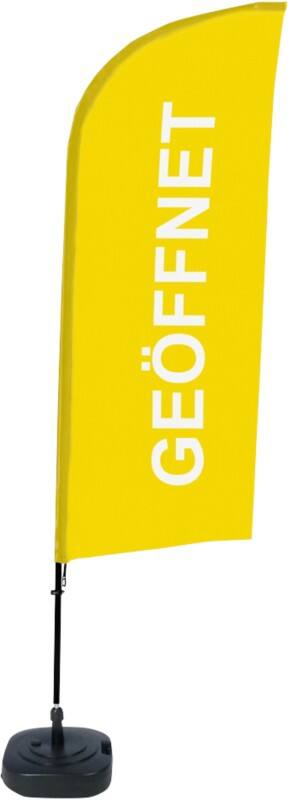 Drapeau publicitaire SHOWDOWN Open Droit 330 x 89 cm Simple face Aluminium