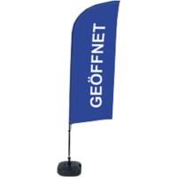 Drapeau publicitaire SHOWDOWN Open Droit 330 x 89 cm Simple face Aluminium
