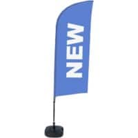 Drapeau publicitaire SHOWDOWN New Droit Bleu 330 x 89 cm Simple Aluminium