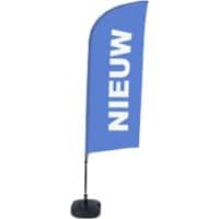 Drapeau publicitaire SHOWDOWN New Droit Bleu 330 x 89 cm Simple Aluminium