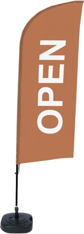 Drapeau publicitaire SHOWDOWN Open Droit 330 x 89 cm Simple face Aluminium