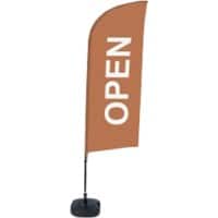 Drapeau publicitaire SHOWDOWN Open Droit 330 x 89 cm Simple face Aluminium