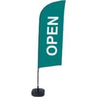 Drapeau publicitaire SHOWDOWN Open Droit Vert 330 x 89 cm Simple Aluminium