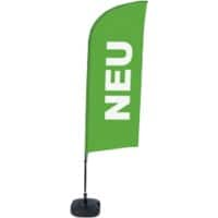 SHOWDOWN New Windvorm Strandvlag Groen 330 x 89 cm Enkel Aluminium