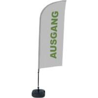 SHOWDOWN Exit Windvorm Strandvlag Grijs 330 x 89 cm Enkel Aluminium