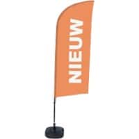 Drapeau publicitaire SHOWDOWN New Droit 330 x 89 cm Simple face Aluminium