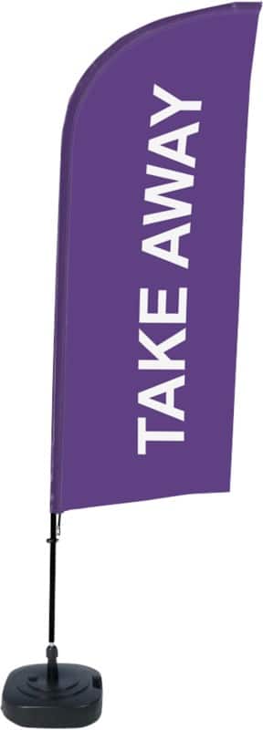 Drapeau publicitaire SHOWDOWN Take Away Droit 330 x 89 cm Simple face Aluminium