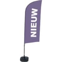 Drapeau publicitaire SHOWDOWN New Droit Violet 330 x 89 cm Simple Aluminium