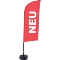 Drapeau publicitaire SHOWDOWN New Droit Rouge 330 x 89 cm Simple Aluminium