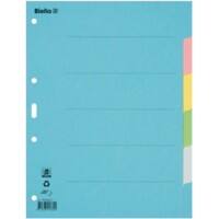 Biella Blanco Blanco tabbladen A4 Kleurenassortiment 6 tabs Karton