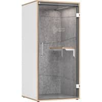 Cabine téléphonique acoustique Hammerbacher VTBSS1/W/5/T1 Blanc