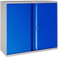 Armoire à portes battantes Phoenix SCL Series Acier 1 étagère 915 x 370 x 830 mm Bleu, gris