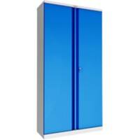 Armoire à portes battantes Phoenix SCL Series Acier 4 étagères 915 x 370 x 1830 mm Bleu, gris