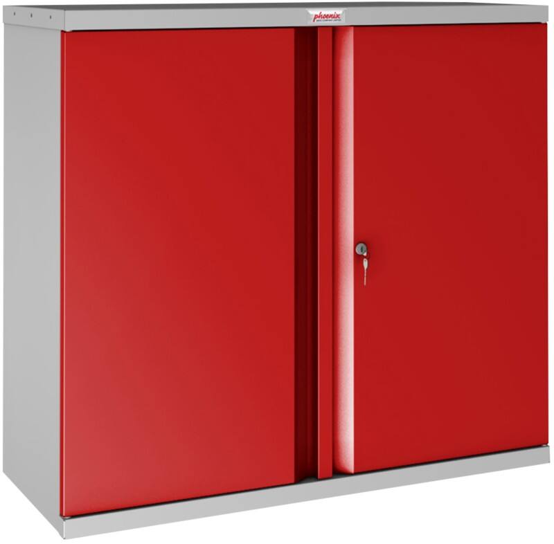 Phoenix SCL Series Draaideurkast Staal 1 Legbord 915 x 370 x 830 mm Grijs, rood
