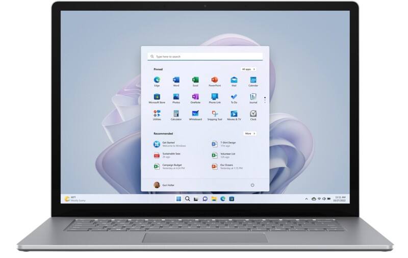 Ordinateur portable Microsoft Surface Laptop 5 RIQ-00009 38,1 cm (15") 12e génération Intel 4.4 GHz 16 Go 512 Go SSD 10 Core Intel Iris Xe Graphics Windows 11 Pro Platine